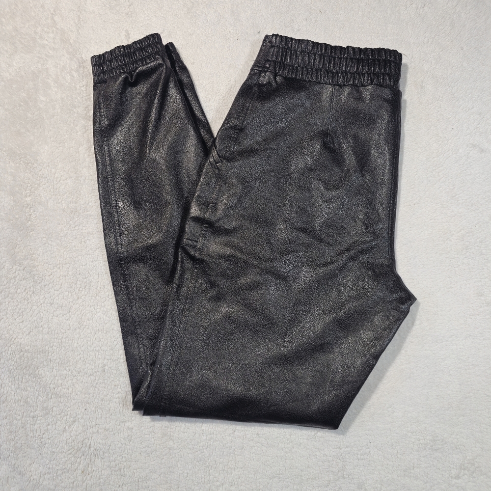 Spanx Faux Leather Brown Jogger Size M - Picture 6 of 11